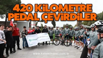420 kilometre pedal çevirdiler