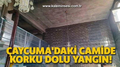 Çaycuma'daki Camide Korku Dolu Yangın!