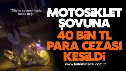 Motosiklet şovuna 40 bin TL para cezası kesildi