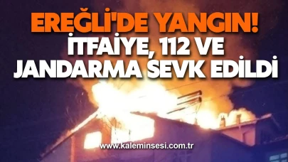 Ereğli'de yangın!İtfaiye, 112 ve jandarma sevk edildi