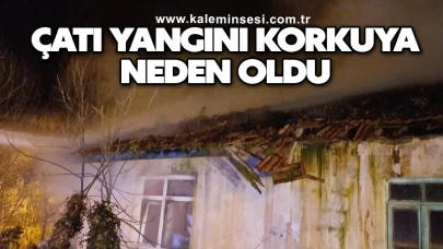 Çatı yangını korkuya neden oldu