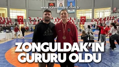 Zonguldaklı Güreşçi Ecrin Karademir Türkiye Üçüncüsü Oldu