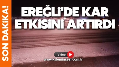 Ereğli'de Kar Etkisini Artırdı