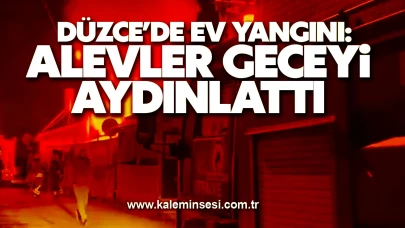 Alevler geceyi aydınlattı