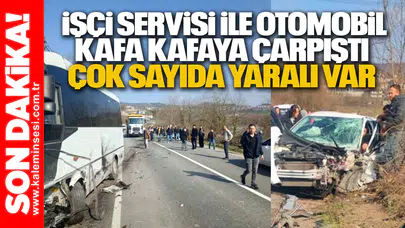 Kdz. Ereğli’de Korkutan Kaza: İşçi Servisi ile Otomobil Kafa Kafaya Çarpıştı