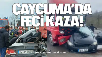 Çaycuma Yolunda Trafik Kazası: Polis Memuru Yaralandı