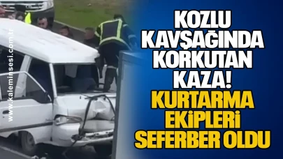 Kozlu Kavşağında Korkutan Kaza! Kurtarma Ekipleri Seferber Oldu