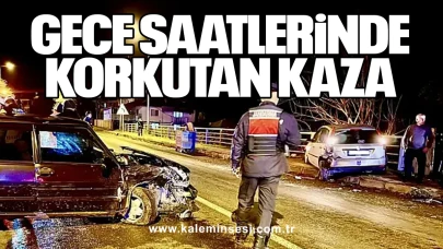 Gece Saatlerinde Korkutan Kaza: 3 Kişi Hastaneye Kaldırıldı