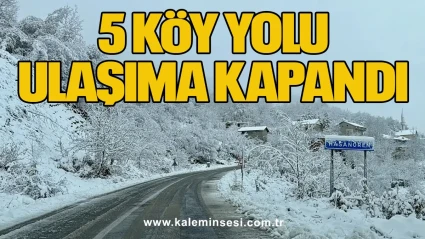 5 Köy Yolu Ulaşıma Kapandı