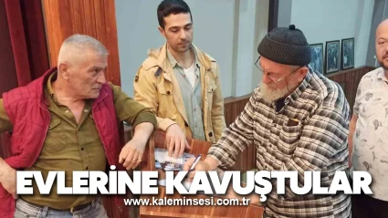 Heyelan mağdurları evlerine kavuştular