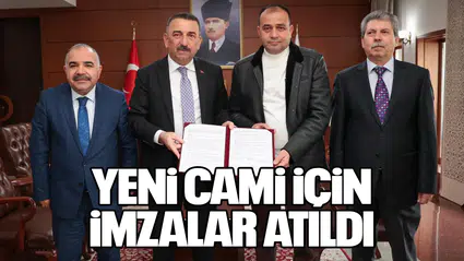 Yeni Cami İçin İmzalar Atıldı