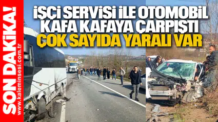 Kdz. Ereğli’de Korkutan Kaza: İşçi Servisi ile Otomobil Kafa Kafaya Çarpıştı