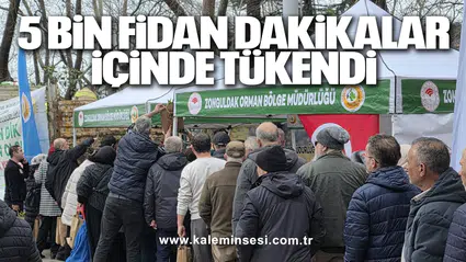 Zonguldak'ta 5 bin Fidan Dakikalar İçerisinde Sahiplenildi