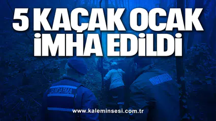 5 kaçak ocak imha edildi