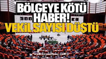 Bölgeye kötü haber: Vekil sayısı düştü
