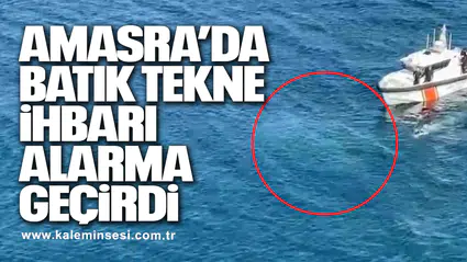 Amasra’da Batık Tekne İhbarı Alarma Geçirdi