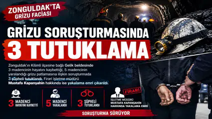 GRİZU FACİASI SORUŞTURMASINDA 3 TUTUKLAMA