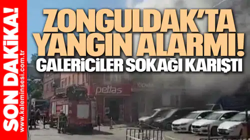 Zonguldak’ta Yangın Alarmı: Galericiler Sokağı Karıştı