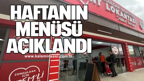 Haftanın menüsü açıkladı