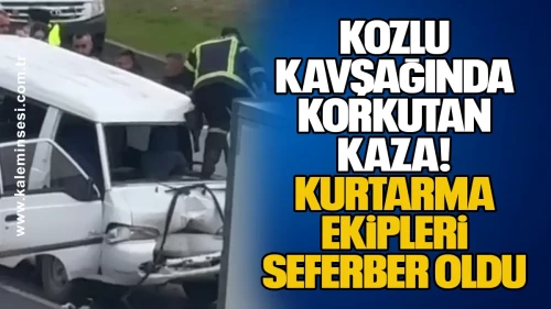 Kozlu Kavşağında Korkutan Kaza! Kurtarma Ekipleri Seferber Oldu