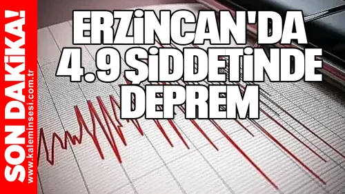 Erzincan'da 4.9 şiddetinde deprem