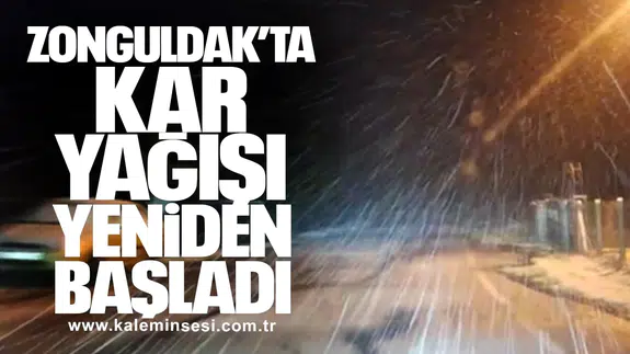 Zonguldak’ta Kar Yağışı Yeniden Başladı