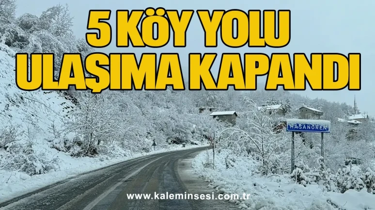 5 Köy Yolu Ulaşıma Kapandı