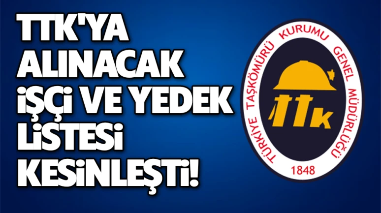 TTK'ya Alınacak İşçi ve Yedek Listesi Kesinleşti!