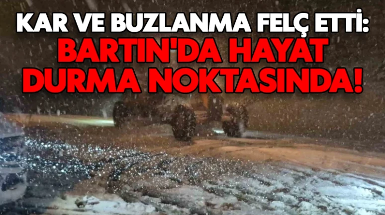 "Kar ve Buzlanma Felç Etti: Bartın'da Hayat Durma Noktasında!"
