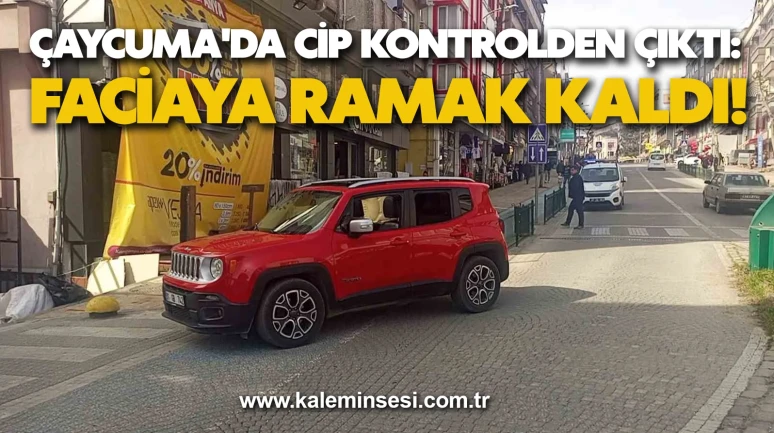 Çaycuma'da Cip Kontrolden Çıktı: Faciaya Ramak Kaldı!