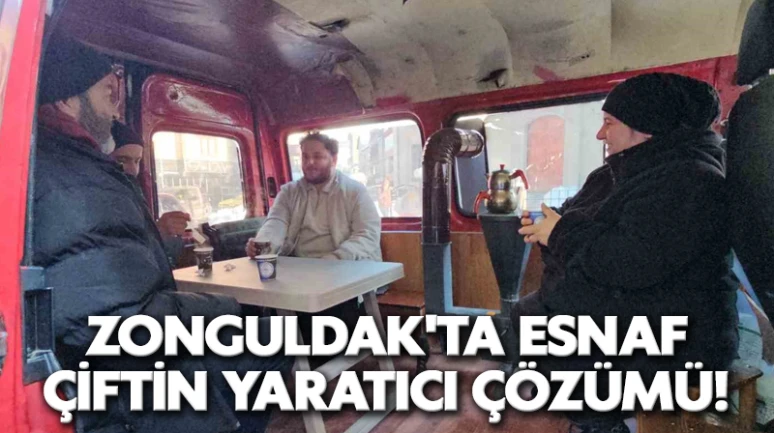 Zonguldak'ta esnaf çiftin yaratıcı çözümü!