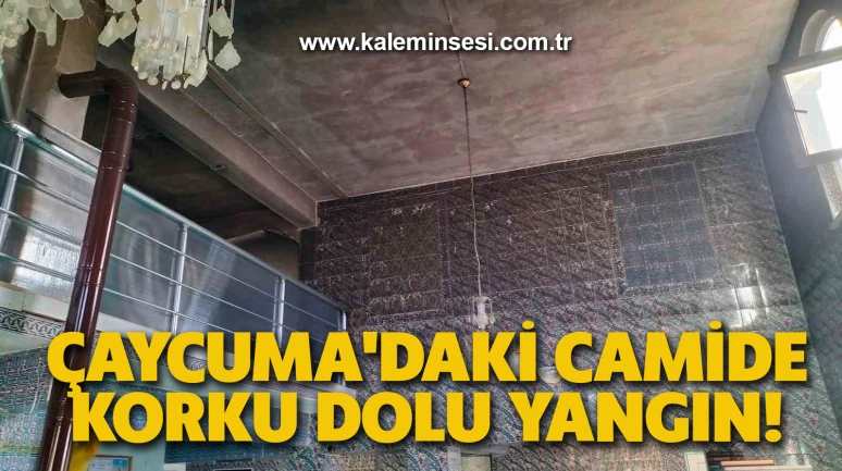 Çaycuma'daki Camide Korku Dolu Yangın!
