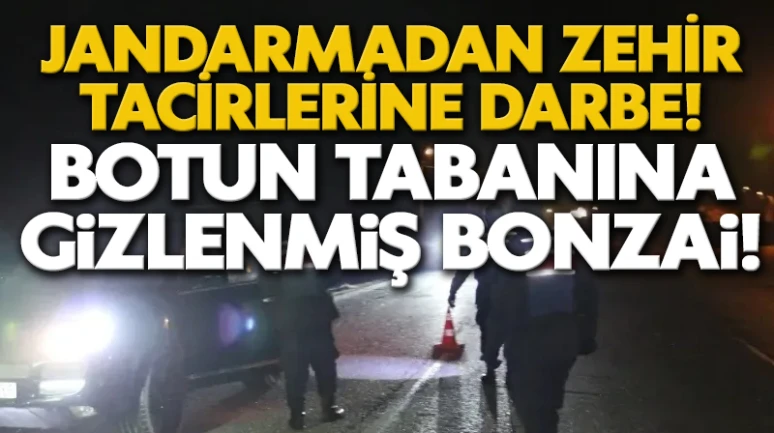 Jandarmadan Zehir Tacirlerine Darbe! Botun tabanına Gizlenmiş Bonzai!