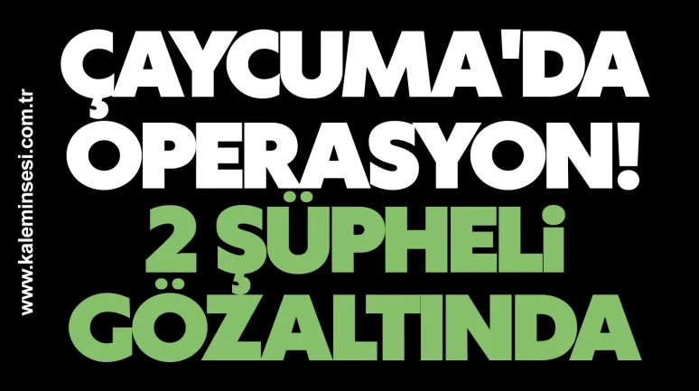 Çaycuma'da operasyon! 2 şüpheli gözaltında