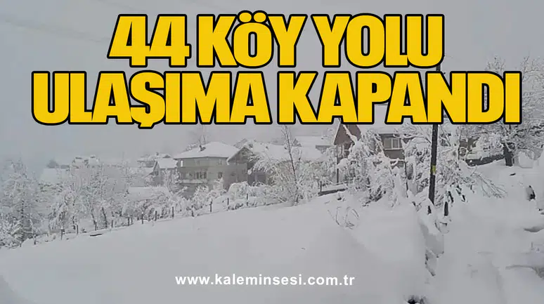 44 köy yolu ulaşıma kapandı