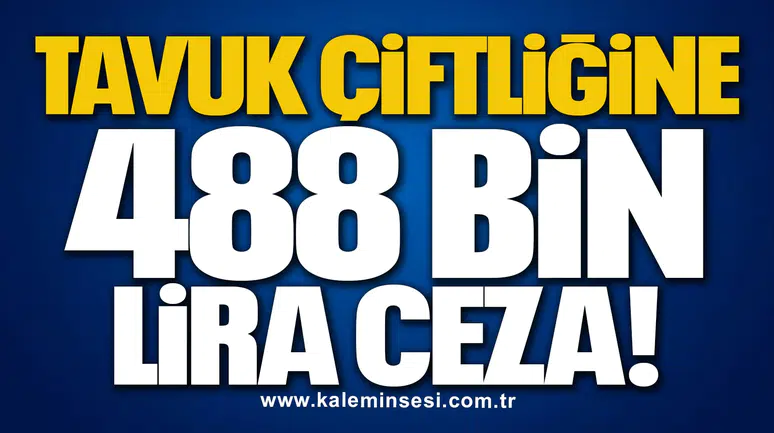 TAVUK ÇİFTLİĞİNE 488 BİN LİRA CEZA!