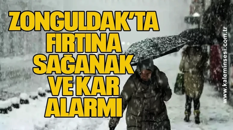 Zonguldak’ta Fırtına, Sağanak ve Kar Alarmı