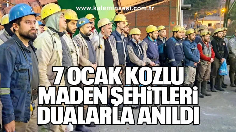 7 Ocak Kozlu maden şehitleri dualarla anıldı