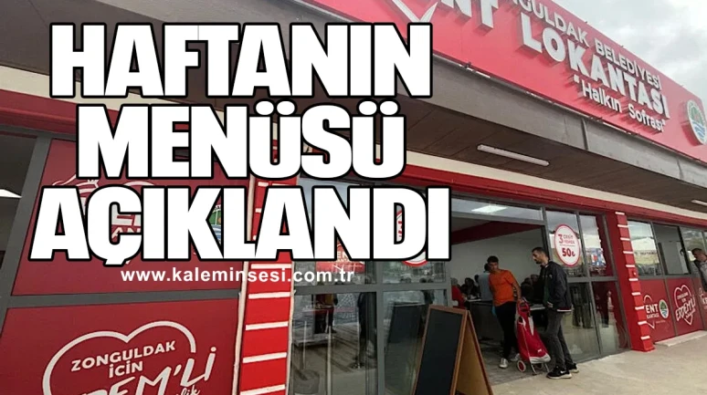 Haftanın menüsü açıkladı