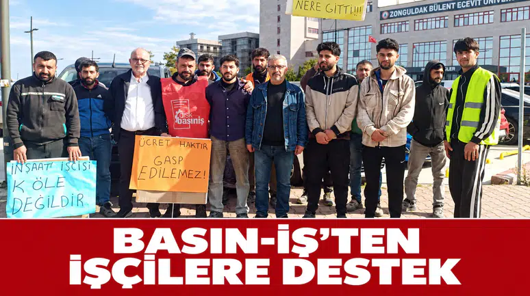 DİSK-BASIN İŞ'TEN İŞÇİLERE DESTEK