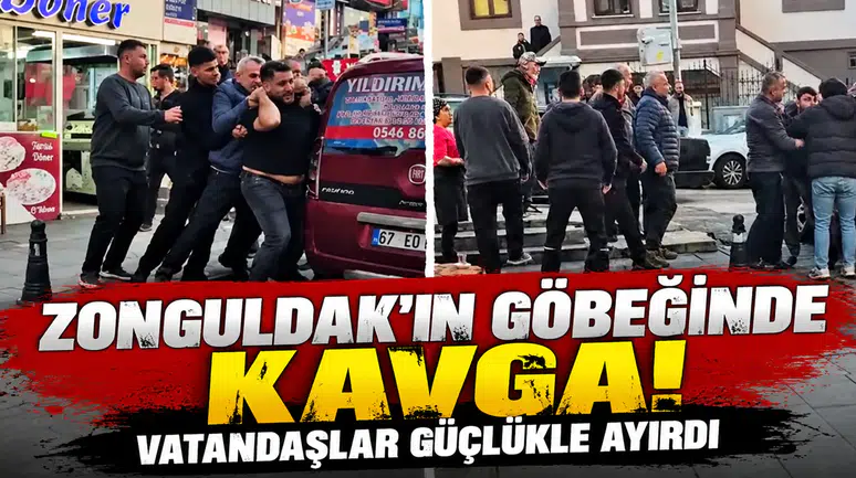 Zonguldak’ın Göbeğinde Kavga! Vatandaşlar Güçlükle Ayırdı