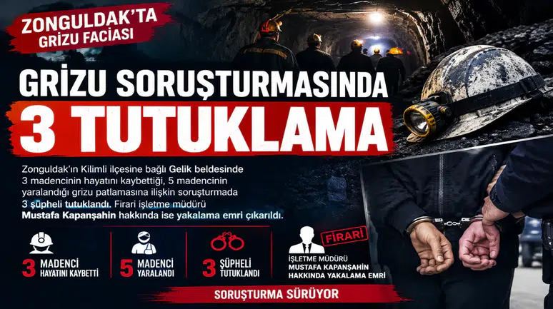 GRİZU FACİASI SORUŞTURMASINDA 3 TUTUKLAMA